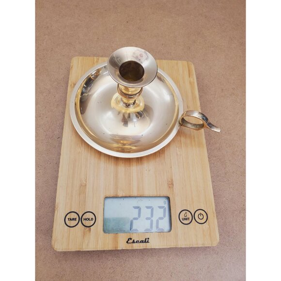 Vintage Brass Candle Holder - Brass Candlestick Holder - Brass Chamberstick - - Picture 10 of 10